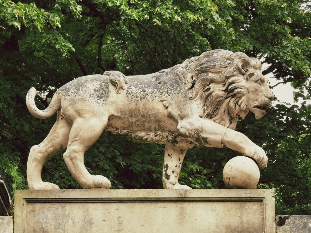 One of Preston Hall's footballing lions 