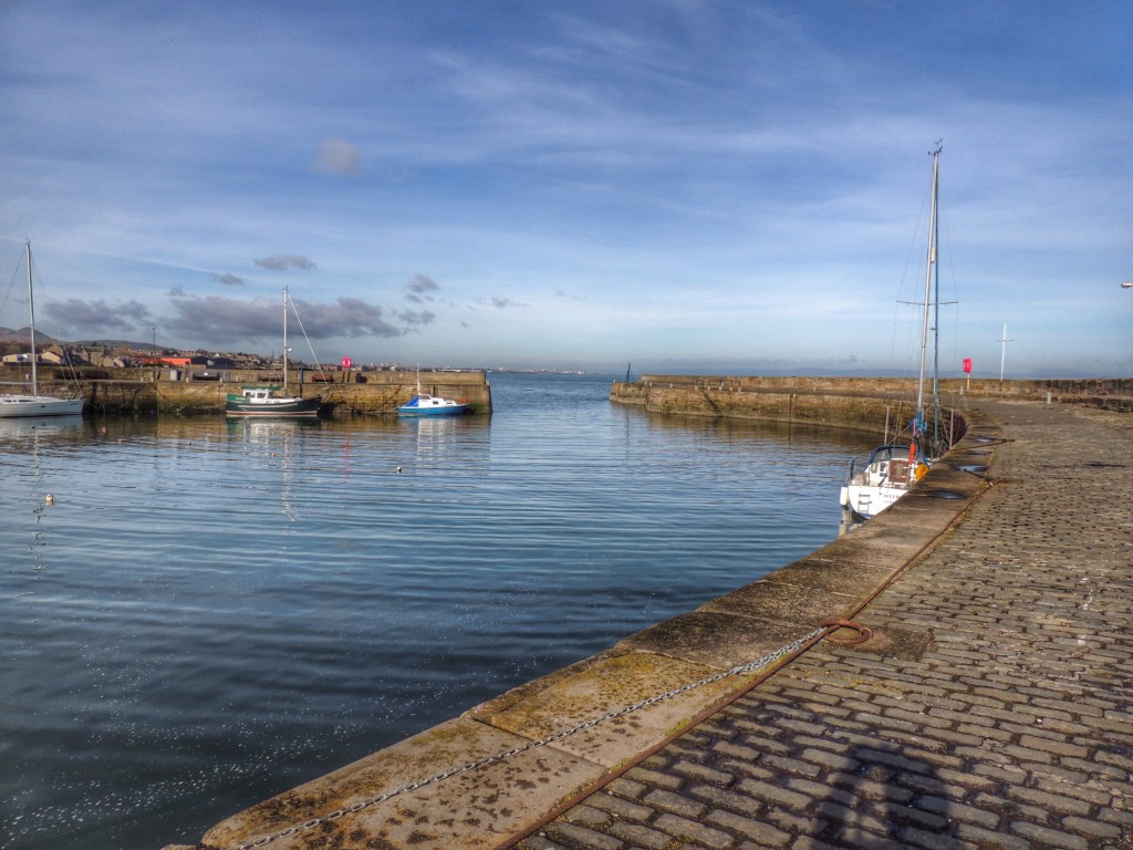 Musselburgh Harbour on a fine March morning